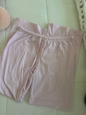 Edikted Pink Striped Drawstring Pants